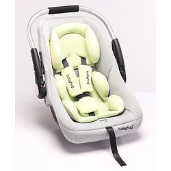 Babyhug Onyx Elite Car Seat cum Carry Cot with Rocking Base and aluminium handle - Grey & Green