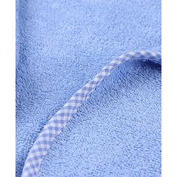 Babyhug Woven Terry Hooded Towel L 76.2 x B 76.2 cm - Blue