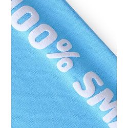 Babyhug Cotton Looper Full Length Lounge Pant Text Print- Blue