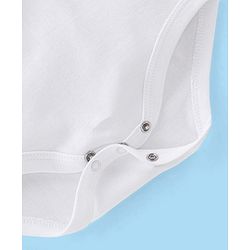 Babyhug 100% Cotton Full Sleeves Onesie Solid Colour - White