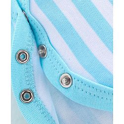 Babyhug 100% Cotton Knit Half Sleeves Onesie Croc Print - Blue