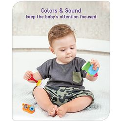 Babyhug Rattles Gift Set Pack of 3 |Easy to Grip|Gifting Toy| Child Safe Material| BIS Certified|  3 Months+