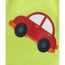 Babyhug Cotton Full Length Bootie Leggings Car Print Pack of 3 - Green White & Red