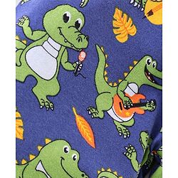 Babyhug Cotton Jersey Knit Full Length Lounge Pants Dino Printed Pack of 2 - Green & Blue