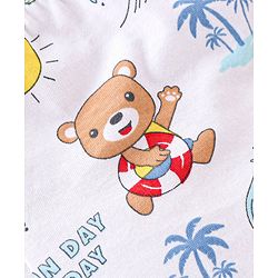 Babyhug 100% Cotton Knit Trunks Teddy Print Pack of 3 - Multicolour