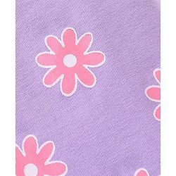 Babyhug Cotton Lycra Full Length Leggings Floral Print & Solid Pack of 3 - Multicolour