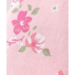 Babyhug Cotton Lycra Full Length Leggings Floral Printed Pack of 2 - Pink & Green