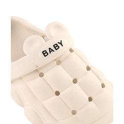 Cute Walk by Babyhug Clogs With Ear Applique - White