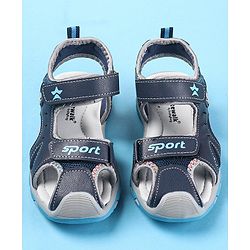 Cute Walk by Babyhug Velcro Closure Sandals - Navy Blue