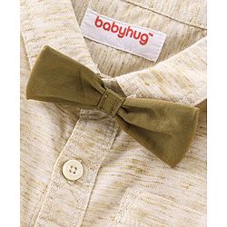 Babyhug 100% Cotton Woven Half Sleeves Shirts and Shorts Set - Green