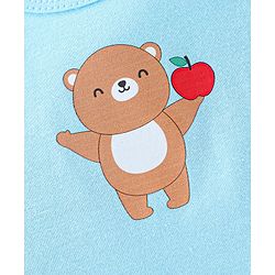 Babyhug 100% Cotton Sleeveless Sando Stripes & Bear Print Pack of 3- Multicolor
