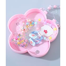 Babyhug Free Size Headbands with Floral Applique Pack of 2 - Red & Dark Pink