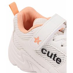 Cute Walk by Babyhug Shoes With Velcro Closure & Text Print - White