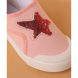 Cute Walk by Babyhug Canvas Shoes Star Design - Pink