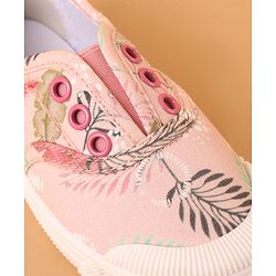 Cute Walk by Babyhug Slip On Style Casual Shoes Leaf Print - Pink - EU 25 Pink