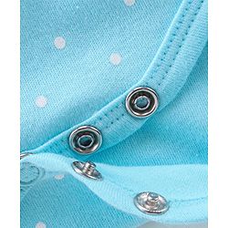 Babyhug 100% Cotton Full Sleeves Onesie Text Print - Blue