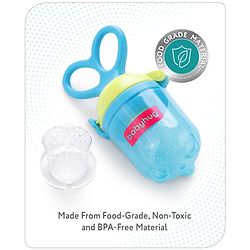 Babyhug Fruit & Food Feeder with Feed Pusher- Blue