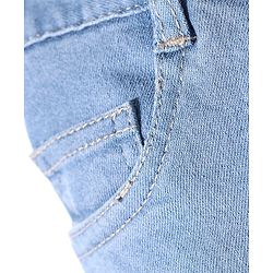Babyhug Full Length Solid Color Denim Jeans With Stretch - Light Blue