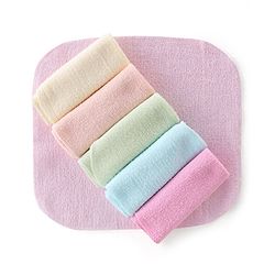 Babyhug Terry Knit Hand and Face Towel Solid Colour Pack of 6 L 25.5 X B 25.5 cm - Multicolour