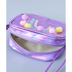 Babyhug Sling Bag with Rainbow Print and Soft Buttons - Purple
