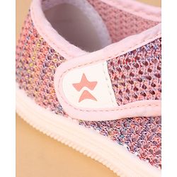 Cute Walk by Babyhug Slip On Textured Casual Shoes with Velcro Closure - Pink