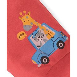 Babyhug Interlock Cotton Knit Full Length Stripes & Cars Print Diaper Pants Pack of 3 - Multicolour