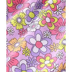 Babyhug 100% Cotton Knit Floral Printed Full Sleeves Top & Full Length Jeans - Purple & Blue