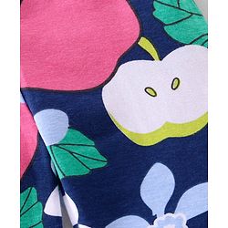 Babyhug Cotton Lycra Knit Stretchable Leggings Floral Print Pack of 3 - Multicolor