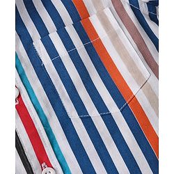 Babyhug 100% Cotton Woven Half Sleeves Regular Collar Striped Shirt- Multicolor
