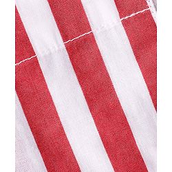 Babyhug Cotton Knit Half Sleeves Striped Shirt- Red