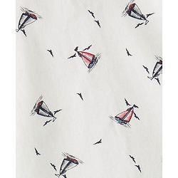 Babyhug Cotton Woven Half Sleeves Regular Collar Shirt Ship Printed - White
