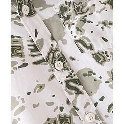 Babyhug 100% Cotton Woven Half Sleeves Shirt Abstract Print - Grey