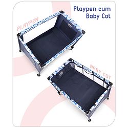 Babyhug Bouyant 3 in 1 Playpen cum Cot with Mosquito Net - Dark Blue