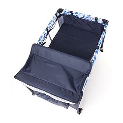 Babyhug Bouyant 3 in 1 Playpen cum Cot with Mosquito Net - Dark Blue