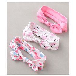 Babyhug Headbands with Bow Applique Pack of 3 - Multicolor
