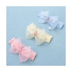 Babyhug Free Size Headbands With Bow Applique Pack of 3- Multicolor