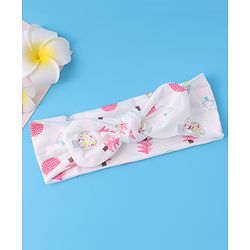 Babyhug Free Size Headbands With Bow Applique Pack of 3 - Pink & White