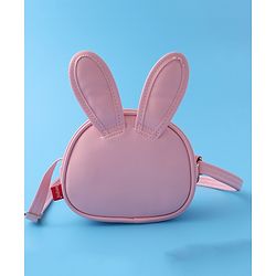 Babyhug Sling Bag with Bunny & Heart Applique - Pink