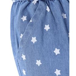 Babyhug Cotton Lycra Full Length Joggers Stars Printed - Blue