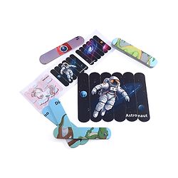 Babyhug Unicorn,Space & Dino Theme 10 Stick Puzzle Set- 30 Sticks