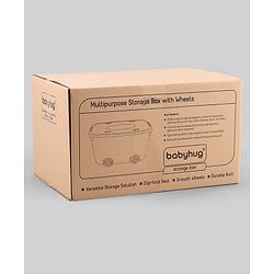 Babyhug Compact Multipurpose Storage Box with Wheels - Orange