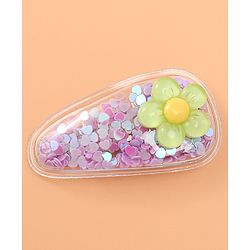 Babyhug Snap Clips with Floral Applique Free Size - Multicolor