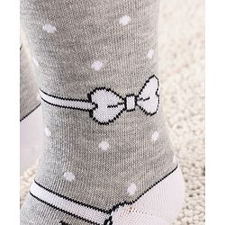 Cute Walk by Babyhug Anti Bacterial Footed Tights Polka Dot Design - Grey