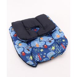 Babyhug Stroller Cushion Sea Print- Blue