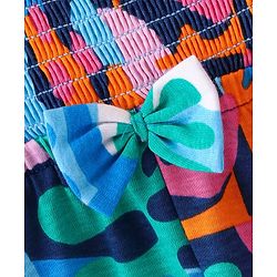 Babyhug 100% Cotton Jersey Knit Shoulder Strap Printed Jumpsuit- Multicolor