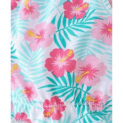 Babyhug 100% Cotton Knit Bloomers Striped & Floral Print Pack of 3- Blue & Pink