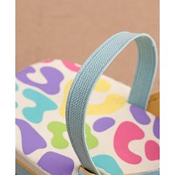 Cute Walk by Babyhug Back Strap Slip On Flip Flops with Abstract Design- Light Blue