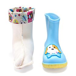 Cute Walk by Babyhug Slip Ons Rain Boots Rabbit Design - Pink