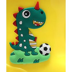 Cute Walk by Babyhug Gumboots with Dino Applique- Yellow