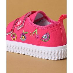 Cute Walk by Babyhug Casual Shoes with Velcro Closure & Sequin Detailing - Pink